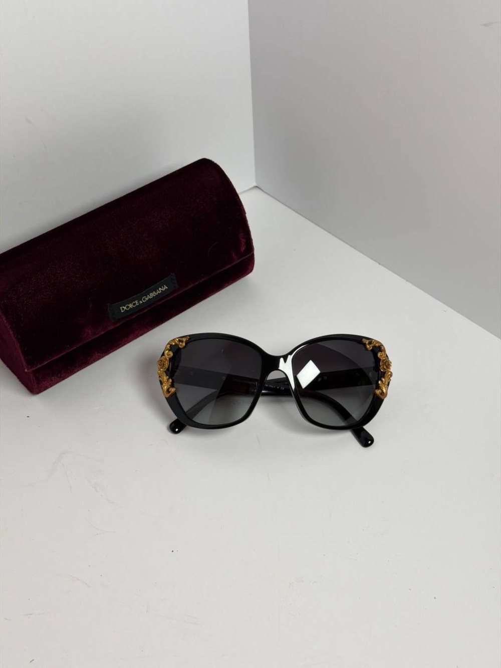 Dolce & Gabbana DG4167 Sicilian Baroque Gold Roses Black Sunglasses